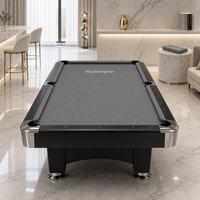 Tissu de billard gris charbon Bojianyue pour table de billard avec 6 bandes prédécoupées, kit professionnel