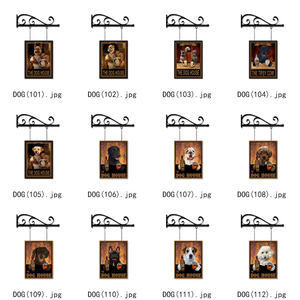 Insegna Personalizzata in Ferro con Rivestimento Nero, Staffa di Sospensione, Cartello Bifacciale per <span class=keywords><strong>The</strong></span> Dog Inn, Insegna da Parete per Negozi e Corridoi - Product Image 6