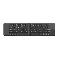 Teclado Inalámbrico Plegable con Panel Táctil, Mini Teclado Portátil Recargable para Laptop, Tablet y Teléfono