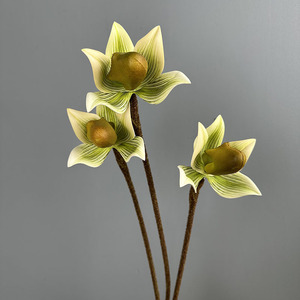 Planta Artificial de Phalaenopsis en Maceta de 3 Ramas, Simulación de Paphiopedilum, Adorno para Jardín u Oficina, Decoración para el Hogar - Product Image 3