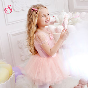 Abito a maniche corte bianco neve gonfio per le prestazioni delle ragazze che indossano abiti da asilo per bambini stampati - Product Image 5