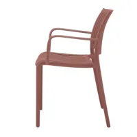 Chaise de salle à manger empilable en plastique rouge foncé - Design contemporain pour la maison, le bureau et l'appartement