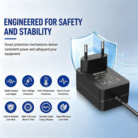 Adaptateur secteur DC 12V 1.0A 12W avec prise EU, certifié CE RoHS, protection contre les courts-circuits pour caméras de vidéosurveillance, routeurs, appareils domestiques, PC, en matériau PC