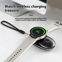 Mini banco de energía portátil de 1000mAh con cargador inalámbrico de Puerto tipo C para relojes inteligentes Función QC3.0 Salida de 5V/1A