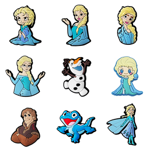Bonitos abalorios de dibujos animados para zapatos congelados, <span class=keywords><strong>zuecos</strong></span> de PVC, pulsera, decoración, bolsa, accesorios de princesa de hielo, hebilla, abalorios para zapatos de Palacio para <span class=keywords><strong>zuecos</strong></span> - Product Image 4