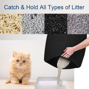 EVA Double-layer Cat Litter Mat, Foldable Washable Pet Honeycomb Leak Mat, Cat Litter Box Cleaning Mat - Product Image 3