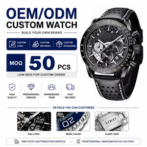 Montres-bracelets à quartz de luxe pour hommes Benyar by 5120, en stock, 1 pièce, logo personnalisé, 50 pièces, fabricant OEM ODM, cadran de luxe, Reloj - Product Image 2