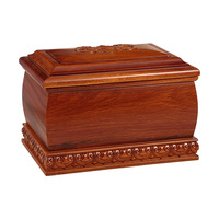 Urne classique en bois massif de palissandre brun, ébène, boîte d'anniversaire pour homme et femme, fournitures funéraires, biodégradable, personnalisable, durable