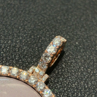 Colgante de foto personalizado GEMLOVE-oro de 14K/18K con diamantes de laboratorio, collar de memoria de grabado gratis