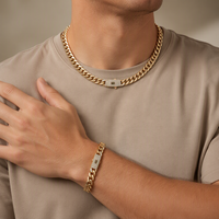 Vente en gros de colliers et chaînes à maillons cubains en laiton plaqué or 14 carats, de styles et designs variés, pour rappeurs hip-hop et la mode