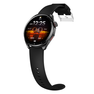 ساعة ذكية رياضية لمراقبة الصحة مع قياس معدل ضربات القلب وضغط الدم ووظيفة التقويم، ساعة رياضية بحزام مطاطي للجنسين - Product Image 5