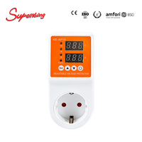 Protecteur de tension européen en cuivre 220V AC, fabrication directe d'usine, OEM personnalisé, prise EU, commande en gros pour distributeur et détaillant