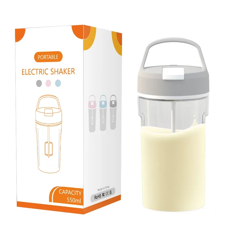 Classic Whey Protein Coffee Milkshake Electric Shaker Bottle Gym Perfect for Protein Shakes and Pre Workout BPA Free Custom LOGO