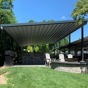 Pergola à toit rétractable télécommandée en promotion – Système d'auvent pliant pour terrasse avec couvertures de toit rétractables - Product Image 6