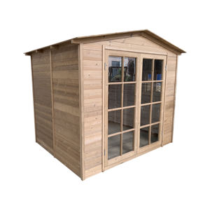 Maison préfabriquée en bois massif verrouillable pour jardin, 2x2.5 mètres, stockage extérieur pour vélo et outils, étanche - Product Image 1