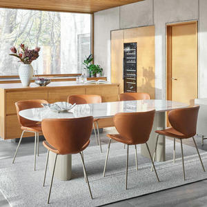 Mesa de Comedor Santiago de Diseño Personalizado de Fábrica para Interiores de Casas de Lujo, para Comedor Moderno, Sala de Estar y Restaurantes - Product Image 5