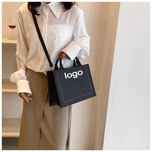 Bolso de mano de mujer de gran capacidad de tela vaquera de lujo personalizado bolso de mano Jeanet bolso de hombro de tela vaquera de 2 tamaños - Product Image 2