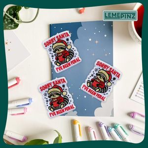 CustomSorry Santa I've Been Feral <b>Patch</b> 3 Inches Iron On Embroidery <b>Patch</b> For Hats Clothes Backpacks Jeans DIY Sew - Product Image 2