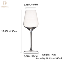 Verres à vin rouge en cristal sans plomb, verres à vin personnalisés au laser pour cadeaux d'entreprise, verrerie pour mariages, anniversaires