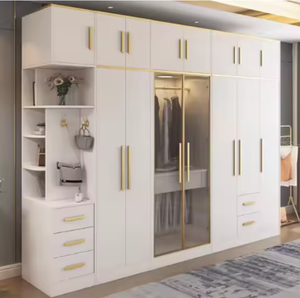 Armoire de chambre moderne sur mesure de luxe avec porte vitrée et intérieur en bois pour <span class=keywords><strong>dressing</strong></span> - Product Image 6