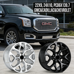 Nouvelles <span class=keywords><strong>jantes</strong></span> en alliage flocon de neige noires 2026 de 20 à 28 pouces 6x139.7 pour Chevrolet Silverado 1500 GMC Denali Cadillac Escalade - Product Image 6