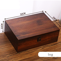 Boîtes de rangement rectangulaires en bois pour la maison Coffrets cadeaux en bois de pin et coffrets cadeaux d'emballage de bijoux rétro à usages multiples