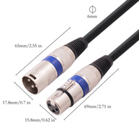 Personnalisation Câble de micro XLR mâle à 3 broches XLR femelle Câble de rallonge de microphone XLR mâle à femelle pour microphone audio