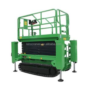 Elevador de tijera hidráulico portátil sobre orugas 11,8 M 13,6 M plataforma de trabajo aéreo para uso interior/exterior - Product Image 1