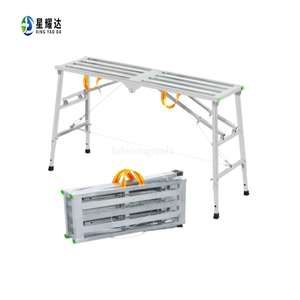 Plateforme de travail pliable en <span class=keywords><strong>aluminium</strong></span> robuste et moderne, escabeau portable à 8 marches, capacité de charge de 150 kg <span class=keywords><strong>pour</strong></span> la construction - Product Image 1