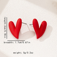 Juego de Aretes de Corazón para Mujer, Diseño Clásico, Estilo Lujoso, Aleación, Multipack, para el Día de San Valentín y Fiestas