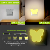 Lampe de nuit LED en forme de papillon, lampe décorative pour chambre à coucher, décoration intérieure, matériau ABS écologique, éclairage intérieur blanc chaud