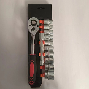 Kit de clés à douilles à cliquet 1/2 pouce, 12 pièces, douilles codées par couleur bleues avec barre d'extension, ensemble d'outils manuels pour réparation automobile - Product Image 2
