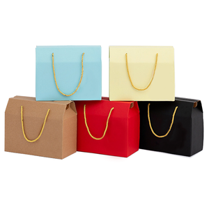 Hộp Giấy Gợn Sóng Màu Bán Sỉ Hộp Đựng Trái Cây Có Tay Cầm Dây Hộp Đựng Bóng Đèn Led Trứng Anh Đào - Product Image 1