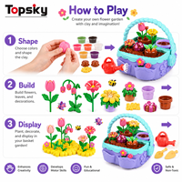 Ensemble de jeu Magic Garden en plastique sur le thème du jardin, pour jouer à l'intérieur et à l'extérieur, pour les enfants de 14 ans et plus