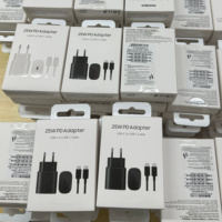 Chargeur Type C Super Rapide TA800 EU UK US Cube Câble USB C 1m Adaptateur Secteur USB-C PD 25W pour Samsung S26 S25 Ultra S24+