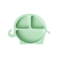 Ensemble d'alimentation pour bébé en silicone avec bol et tasses, base antidérapante, sans BPA, design mignon et frais pour nourrissons et enfants
