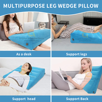 Oreiller gonflable en PVC pour repose-jambe floqué