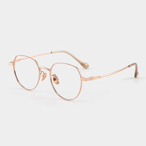 Montura de Gafas de Titanio Danyang, Octagonal, Montura Completa, Ligera, Unisex 33030, Lentes Planos para Miopía - Product Image 3