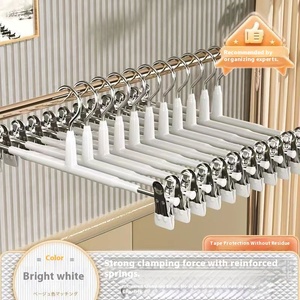 <strong>Multi</strong>-<strong>Functional</strong> Household Stainless Steel Clothes <strong>Hanger</strong> Single Tier Trouser Rack Non-Slip <strong>Durable</strong> Seamless Metal <strong>Hangers</strong> - Product Image 5