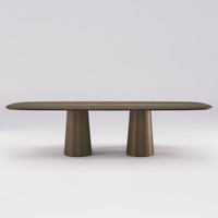 Nouveauté Meubles de luxe Tables de salle à manger Ensemble de table à manger rectangulaire Table en bois massif de chêne