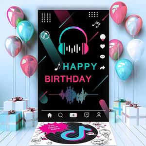 <span class=keywords><strong>Fondo</strong></span> <span class=keywords><strong>de</strong></span> TikTok para Decoración <span class=keywords><strong>de</strong></span> Fiesta <span class=keywords><strong>de</strong></span> Cumpleaños, Pancarta <span class=keywords><strong>de</strong></span> Feliz Cumpleaños, <span class=keywords><strong>Fondo</strong></span> <span class=keywords><strong>de</strong></span> Redes Sociales con Música <span class=keywords><strong>de</strong></span> TikTok - Product Image 5