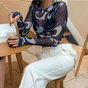 Maglietta da donna alla moda a <span class=keywords><strong>maniche</strong></span> <span class=keywords><strong>lunghe</strong></span> da donna a <span class=keywords><strong>maniche</strong></span> <span class=keywords><strong>lunghe</strong></span> in maglia a <span class=keywords><strong>maniche</strong></span> <span class=keywords><strong>lunghe</strong></span> da donna - Product Image 3