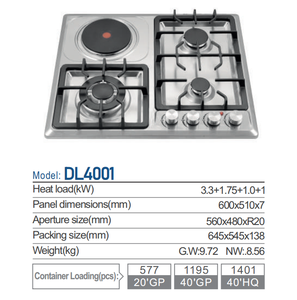 <span class=keywords><strong>Plaque</strong></span> de cuisson électrique encastrable à gaz 4 brûleurs <span class=keywords><strong>pour</strong></span> la vente en gros - Product Image 6
