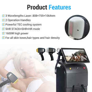 En iyi fiyat 1200W 1800W 3 dalga 755 808 nm 1064nm diyot lazer diyot epilasyon makinesi - Product Image 2