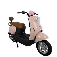 Motocicleta Eléctrica de 1500W con Freno de Disco Hidráulico, Scooter Rosa Moderno para el Desplazamiento Diario