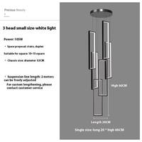 Luminaire suspendu LED rectangulaire en fer et acrylique sur mesure pour hôtel, villa, plafond haut, escalier minimaliste, grande suspension