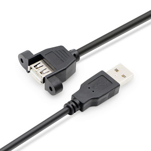 Endüstriyel Ekipmanlar için Özel USB 2.0 Erkek - Panel Montajlı USB Dişi Uzatma Kablosu - Product Image 1