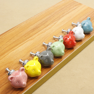 Nimal hahape/artoon hilhilors hiloom ereramic abardrobe Handle oor andandle For IDS, urursery abinet Nobs - Product Image 1