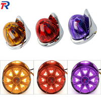 Feu de position latéral LED universel 12V/24V pour camion, base chromée, éclairage de dégagement, visière, multicolore, étanche, anti-poussière, pour rénovation/amélioration (remplace l'OE)