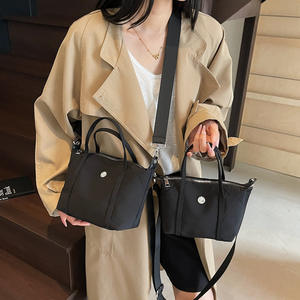 Sac fourre-tout en toile de coton personnalisé avec logo, petit format, idéal pour le shopping ou la plage, sac à bandoulière avec poche – Vente chaude - Product Image 1